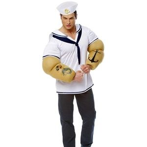 Men's Sailor Shirt Costume with Detachable Arms Ex